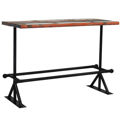 Table de bar Bois récupération massif Multicolore 150x70x107 cm