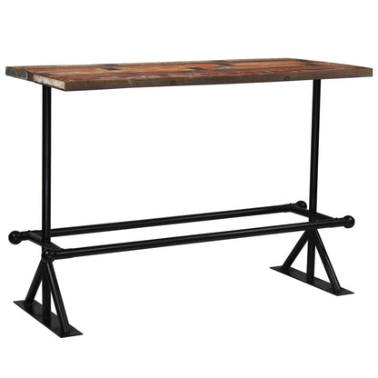 Table de bar Bois récupération massif Multicolore 150x70x107 cm