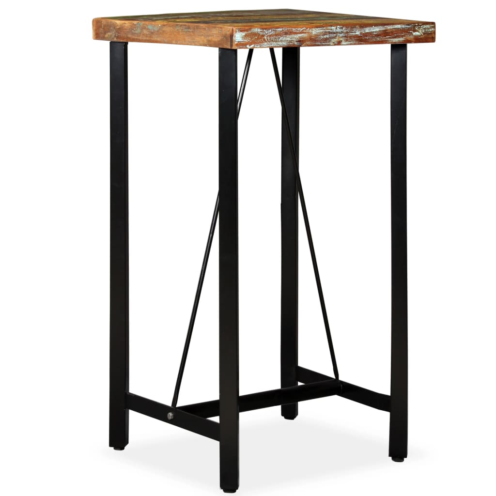 Table de bar Bois de récupération massif 60x60x107 cm