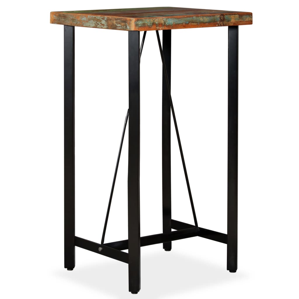 Table de bar Bois de récupération massif 60x60x107 cm