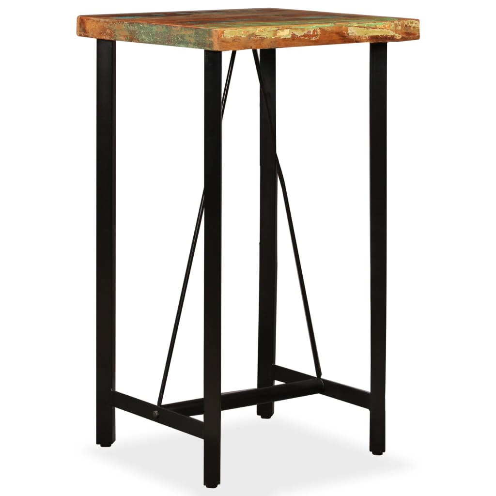 Table de bar Bois de récupération massif 60x60x107 cm