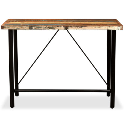 Table de bar Bois massif de récupération 120x60x107 cm