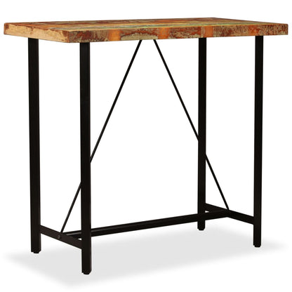 Table de bar Bois massif de récupération 120x60x107 cm