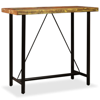 Table de bar Bois massif de récupération 120x60x107 cm