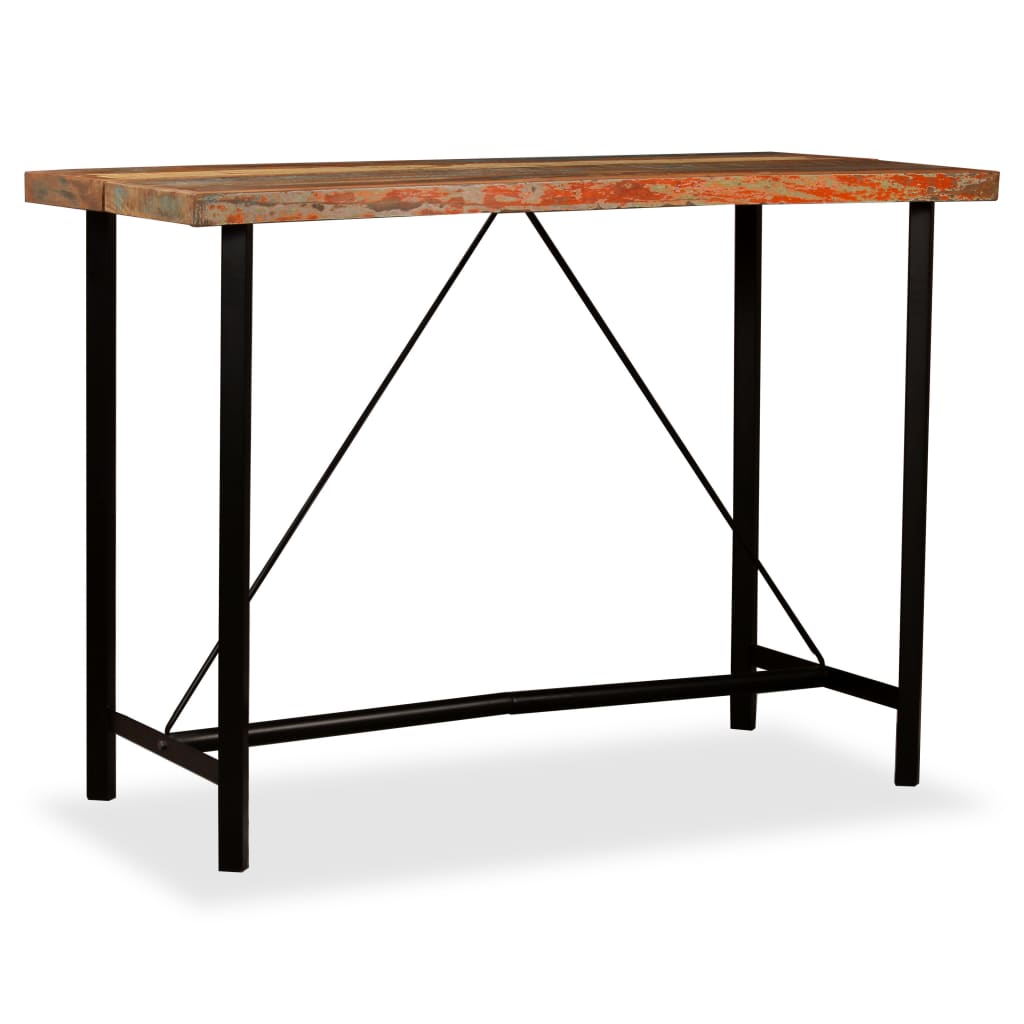 Table de bar Bois massif de récupération 150 x 70 x 107 cm