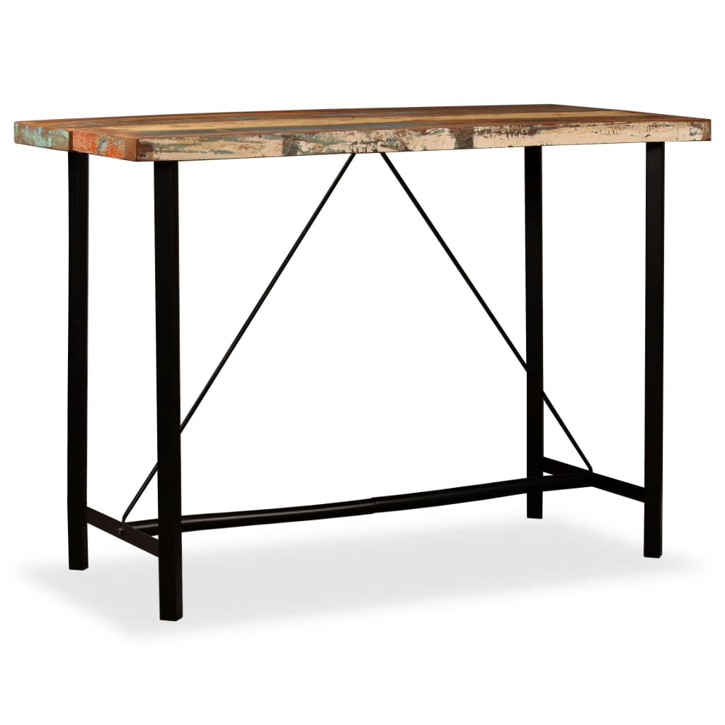 Table de bar Bois massif de récupération 150 x 70 x 107 cm