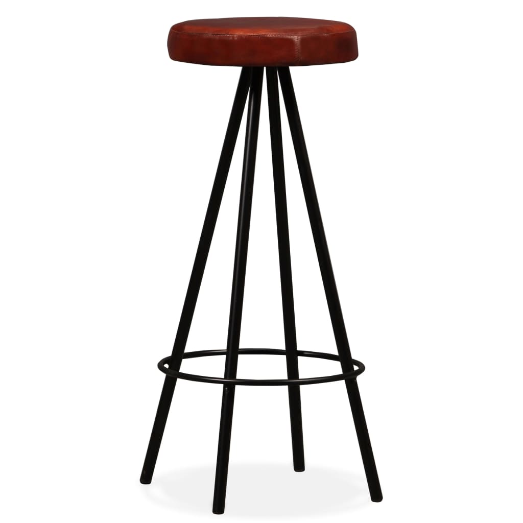 Tabourets de bar lot de 2 cuir véritable