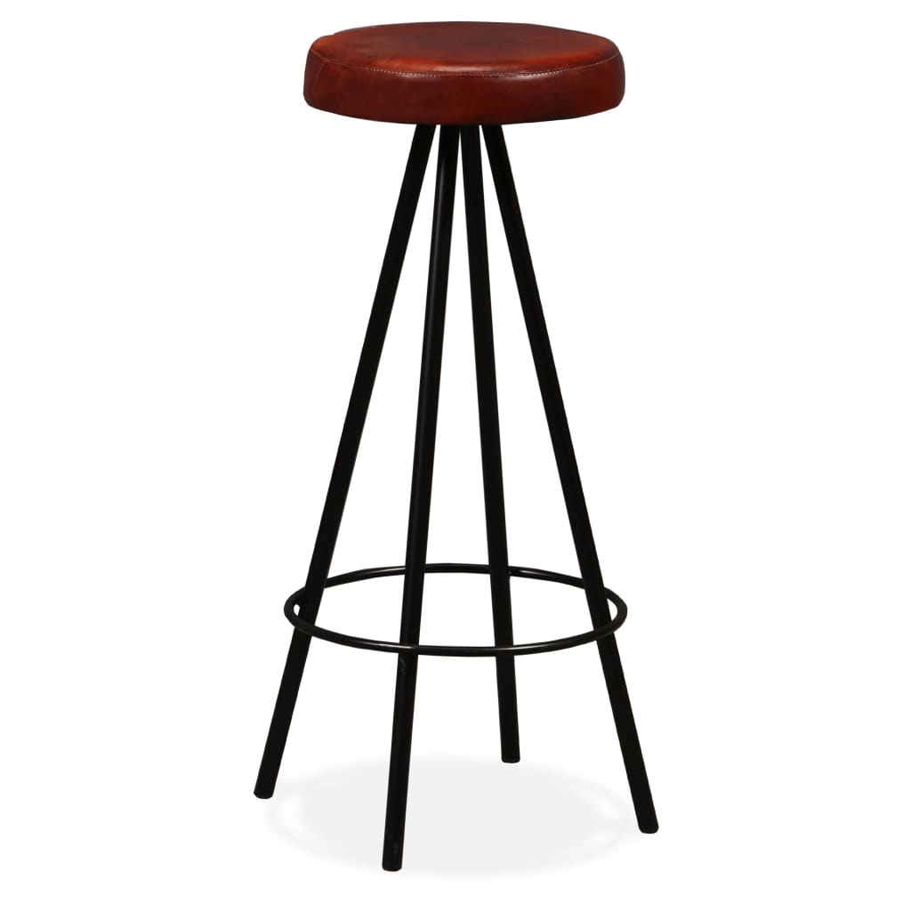 Tabourets de bar lot de 2 cuir véritable