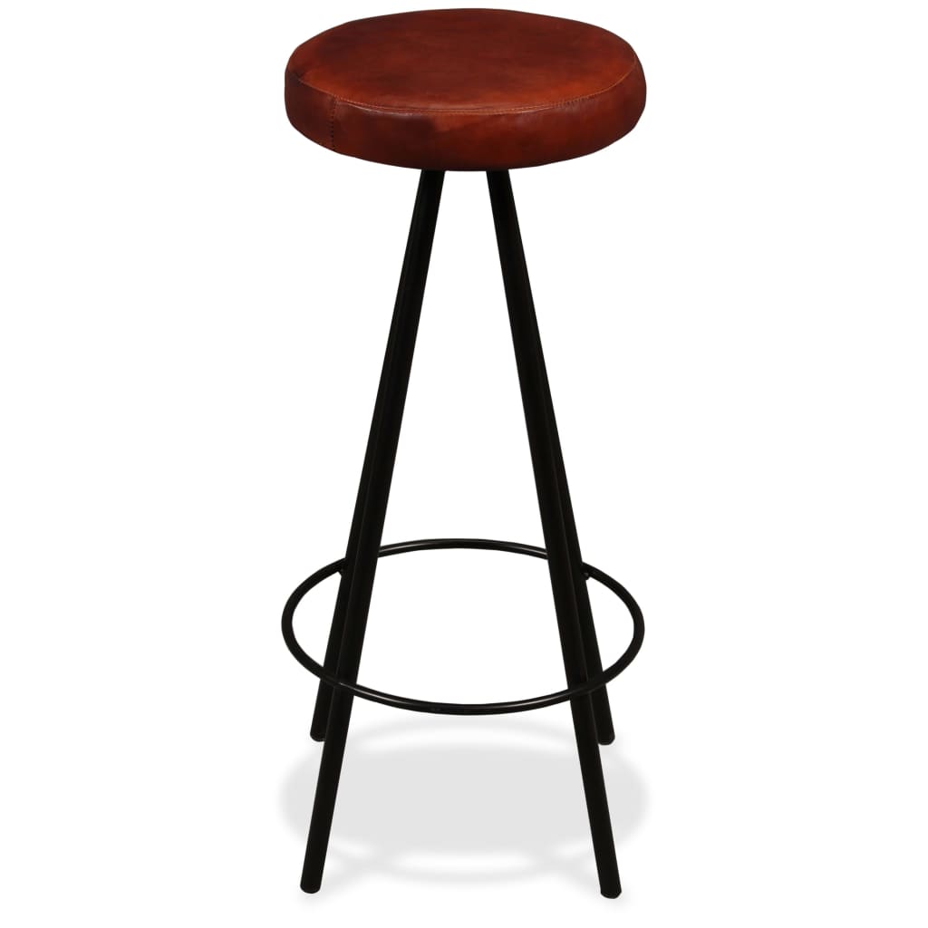 Tabourets de bar lot de 2 cuir véritable