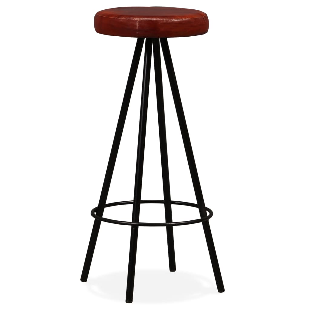 Tabourets de bar lot de 2 cuir véritable