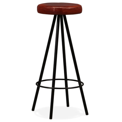 Tabourets de bar lot de 2 cuir véritable