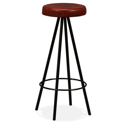 Tabourets de bar lot de 4 cuir véritable