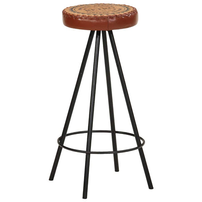 Tabourets de bar lot de 4 cuir véritable