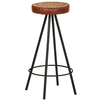 Tabourets de bar lot de 4 cuir véritable