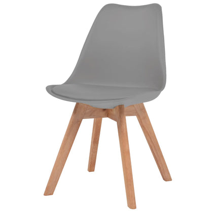 Chaises à manger lot de 6 Gris Plastique