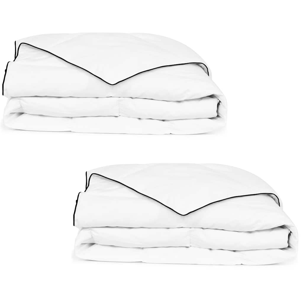 Couette en duvet d'hiver 2 pcs 155 x 220 cm