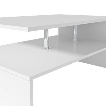 Table basse Bois d'ingénierie 90x59x42 cm Blanc