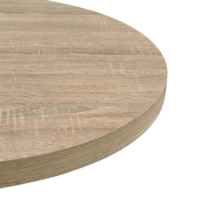 Table de bistro MDF et acier Rond 60 x 75 cm Couleur de chêne