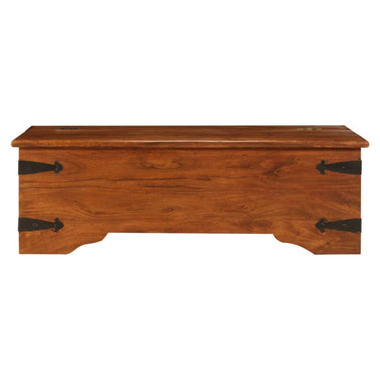 Table basse Bois d'acacia solide avec finition miel 110x55x35cm