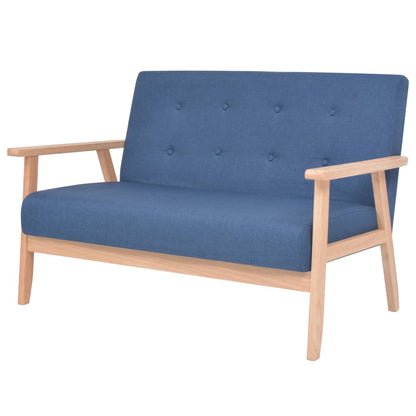 Ensemble de canapé 2 pcs Tissu bleu