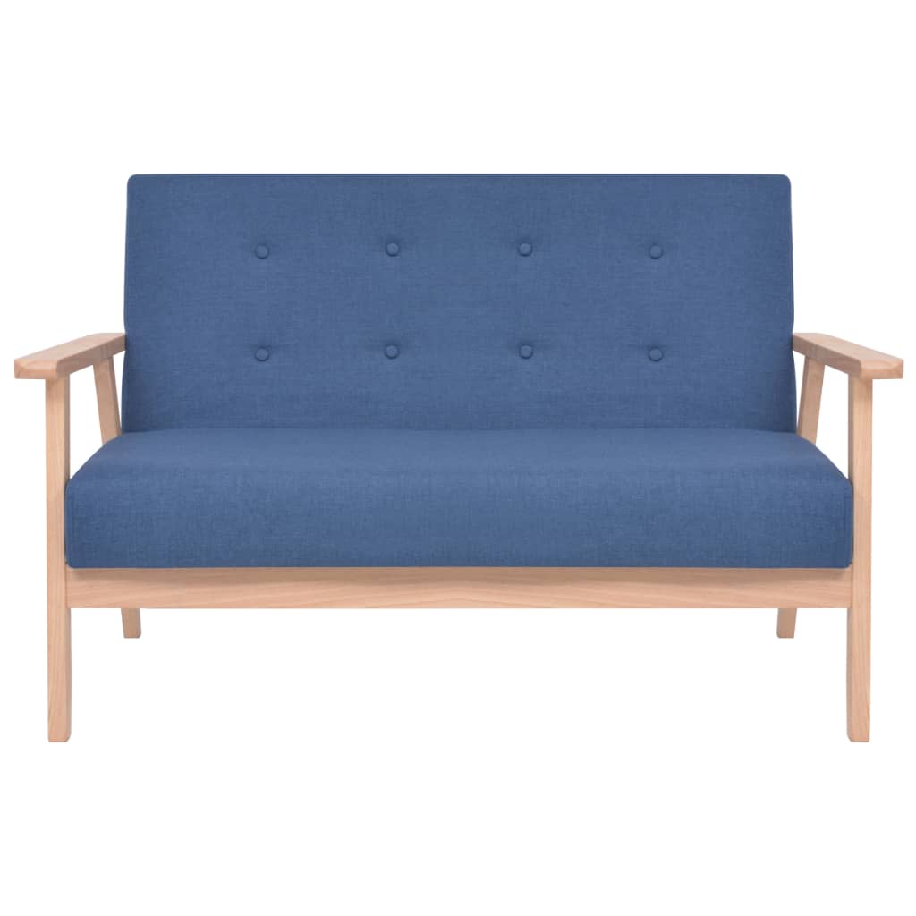 Ensemble de canapé 2 pcs Tissu bleu