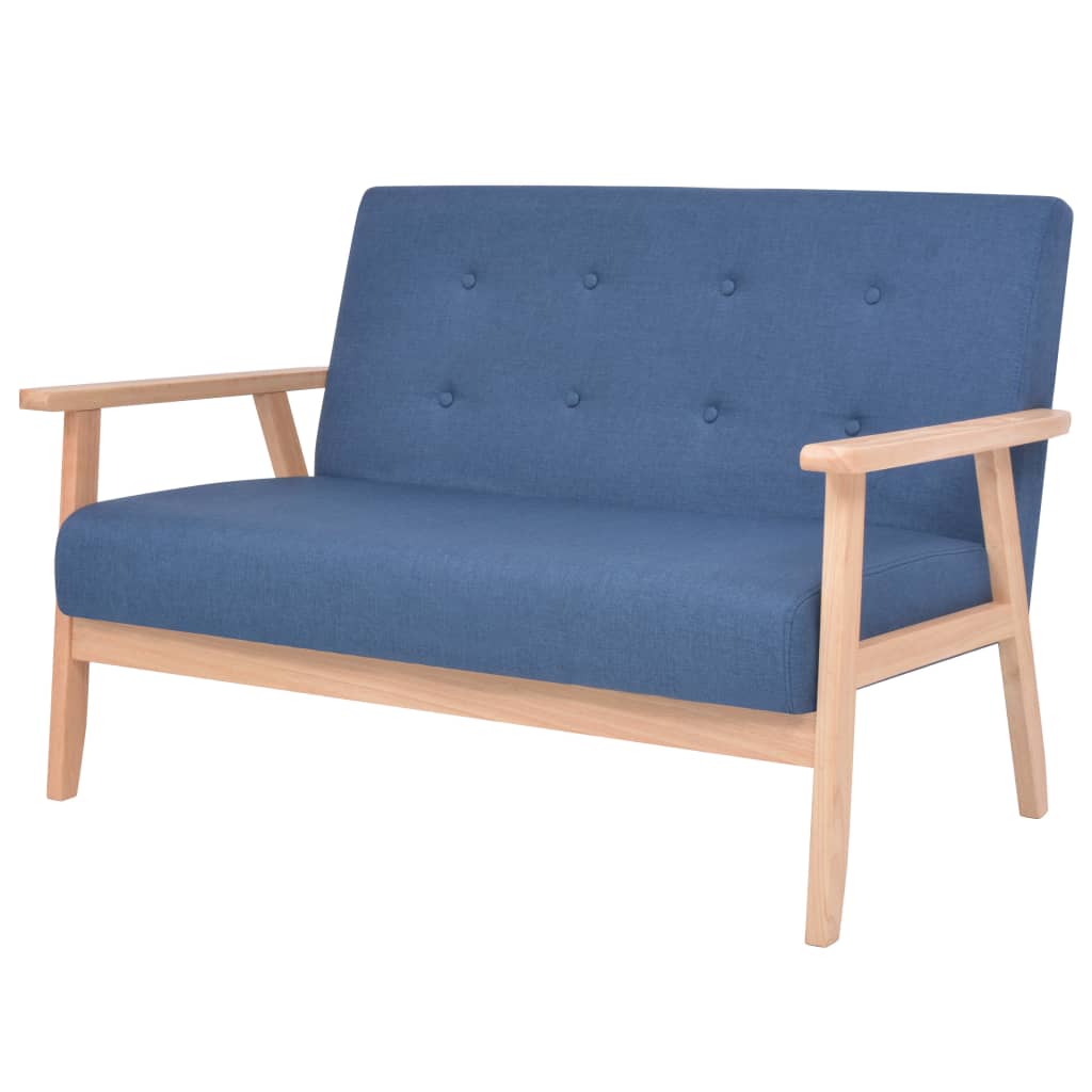 Ensemble de canapé 3 pcs Tissu bleu