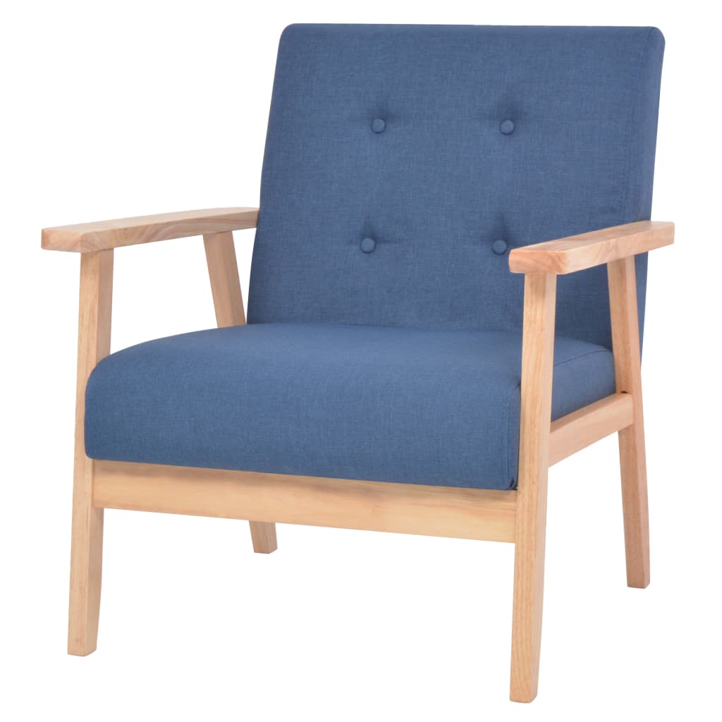 Ensemble de canapé 3 pcs Tissu bleu