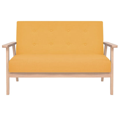 Ensemble de canapé 2 pcs Tissu jaune