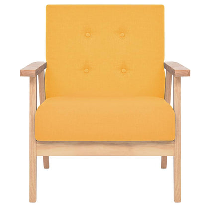 Ensemble de canapé 2 pcs Tissu jaune