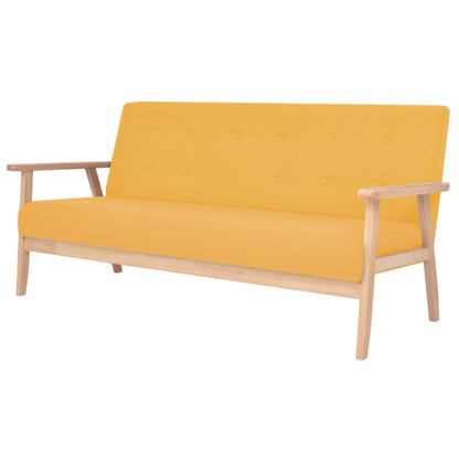 Ensemble de canapé 2 pcs Tissu jaune