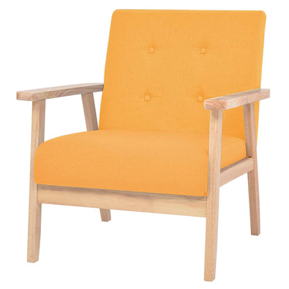 Ensemble de canapé 3 pcs Tissu jaune