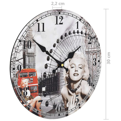 Horloge murale vintage 30 cm