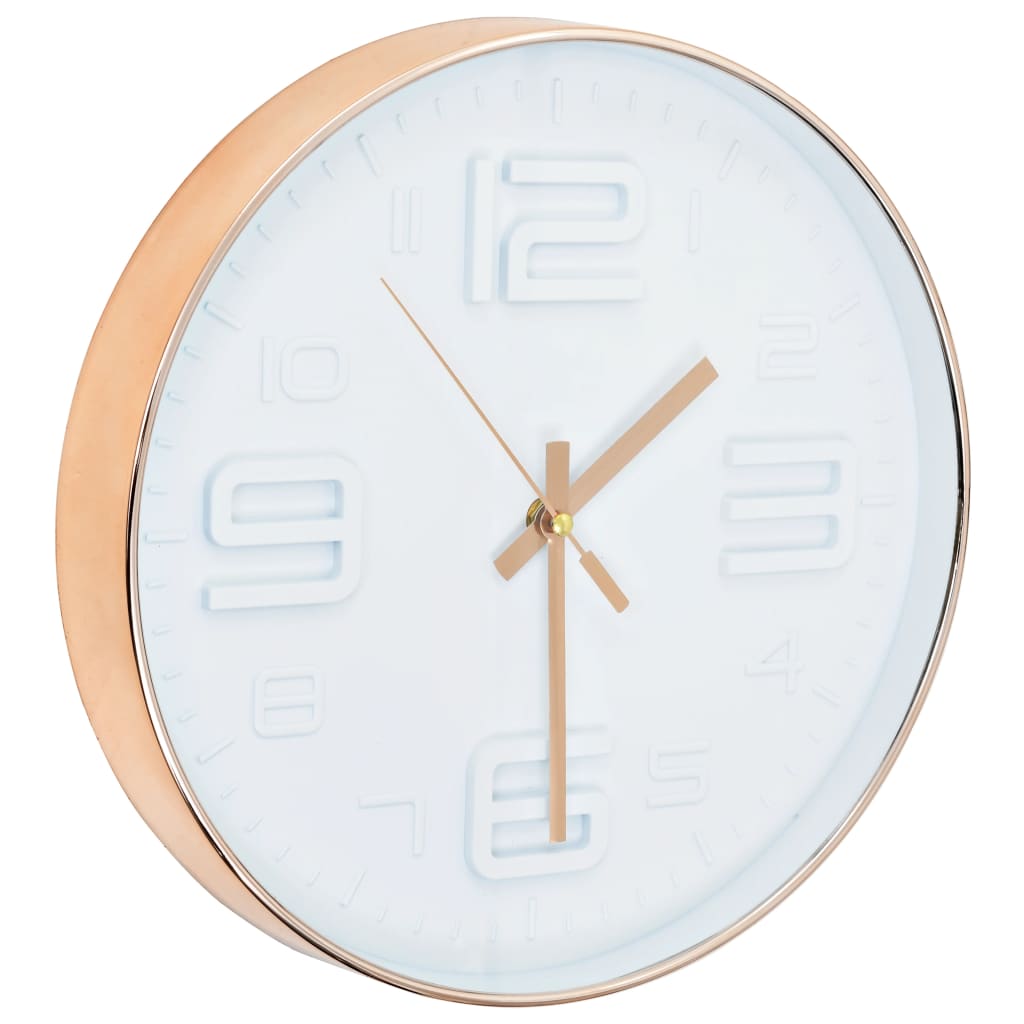 Horloge murale avec aspect de cuivre 30,5 cm