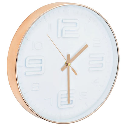 Horloge murale avec aspect de cuivre 30,5 cm