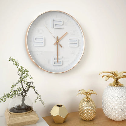 Horloge murale avec aspect de cuivre 30,5 cm