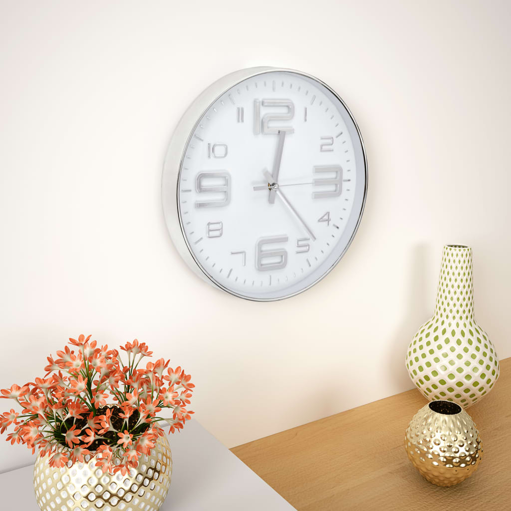 Horloge murale 30 cm Argenté