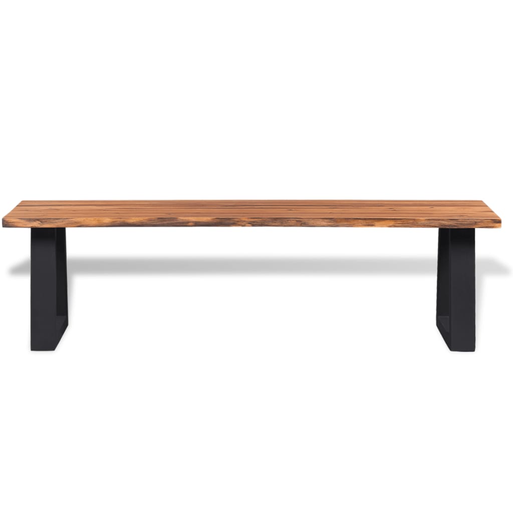 Banc en bois d'acacia massif 145 cm