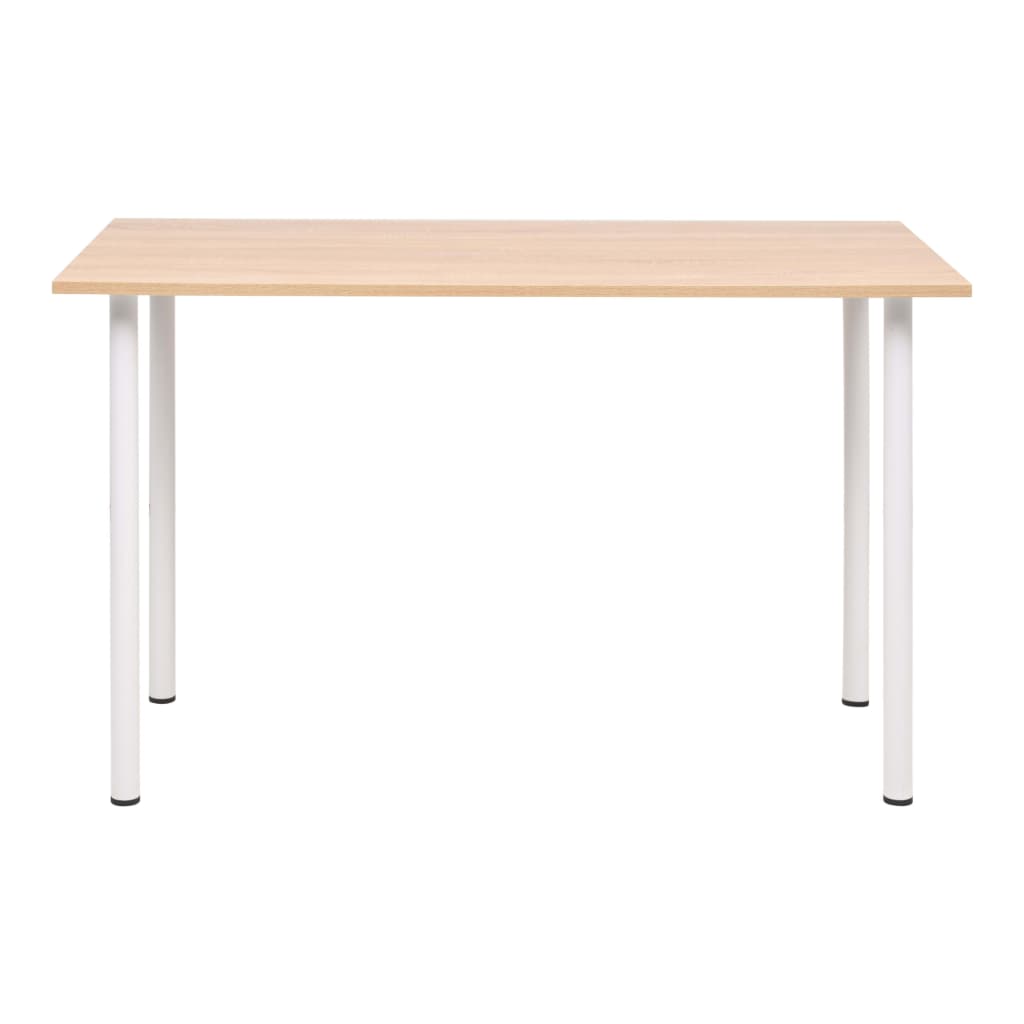 Table à manger 120x60x73 cm Chêne et blanc