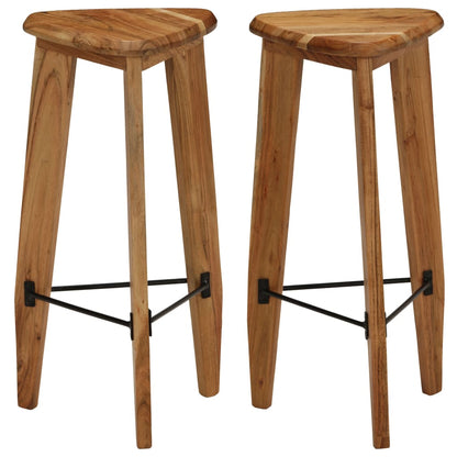 Tabourets de bar lot de 2 bois d'acacia massif