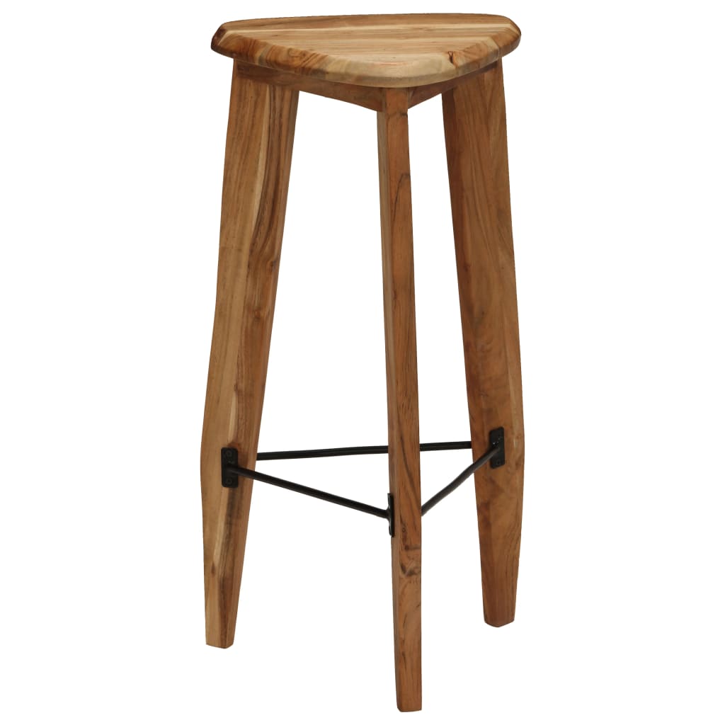 Tabourets de bar lot de 2 bois d'acacia massif