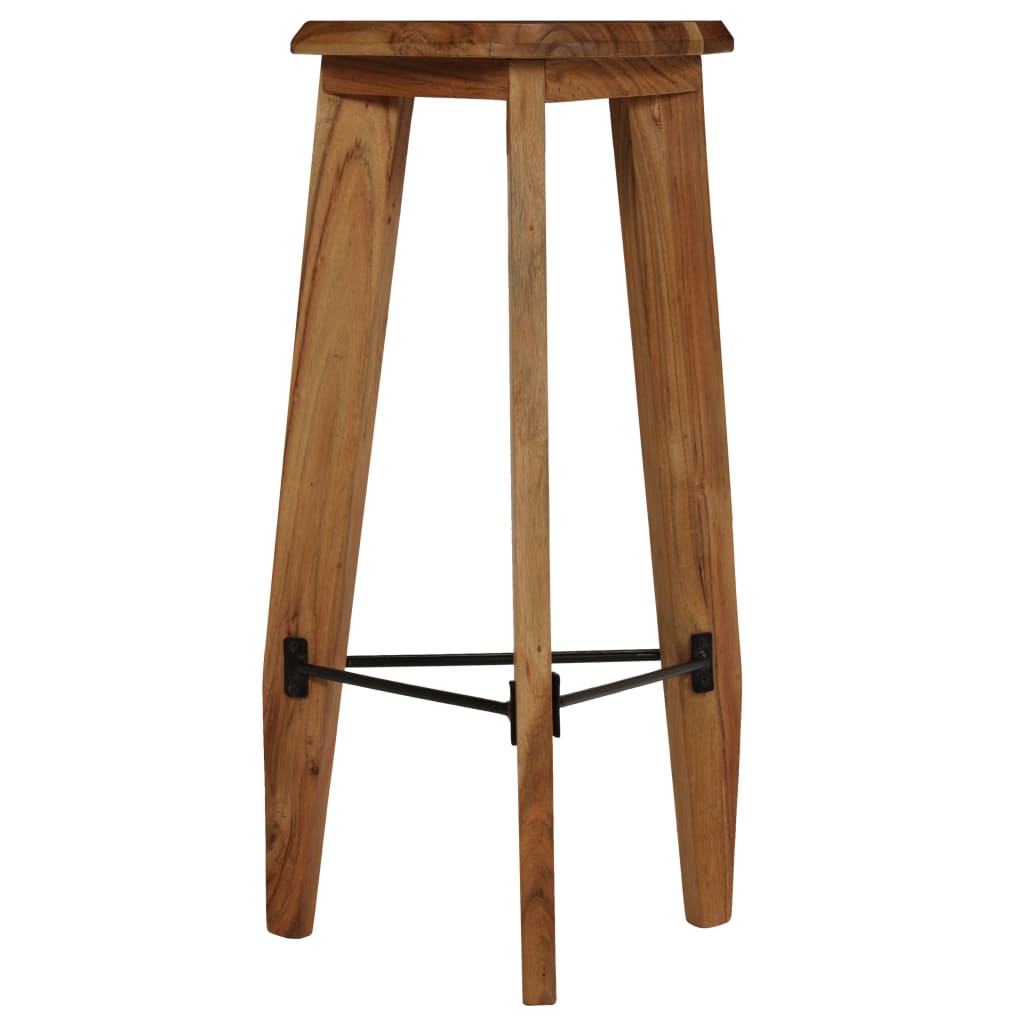 Tabourets de bar lot de 2 bois d'acacia massif