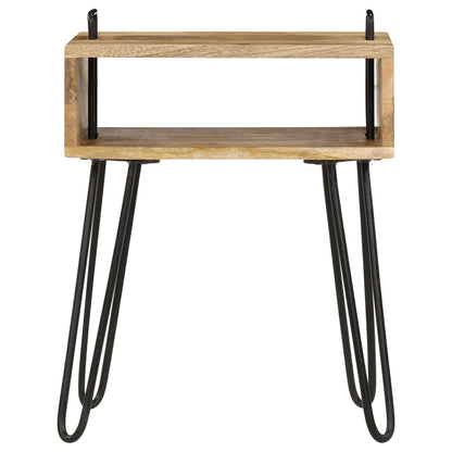 Table de chevet Bois de manguier massif 40x34x47 cm