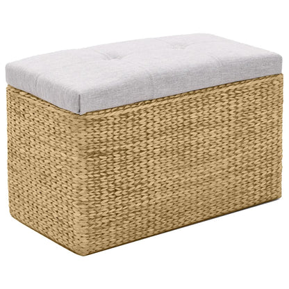 Banc avec 2 poufs Jacinthe d'eau Gris