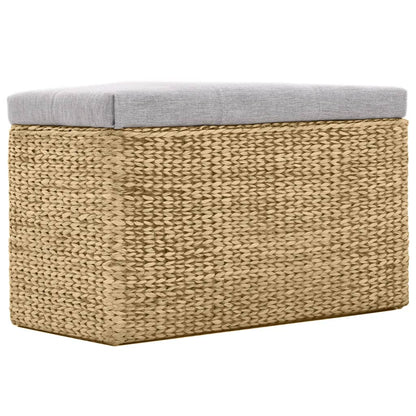 Banc avec 2 poufs Jacinthe d'eau Gris