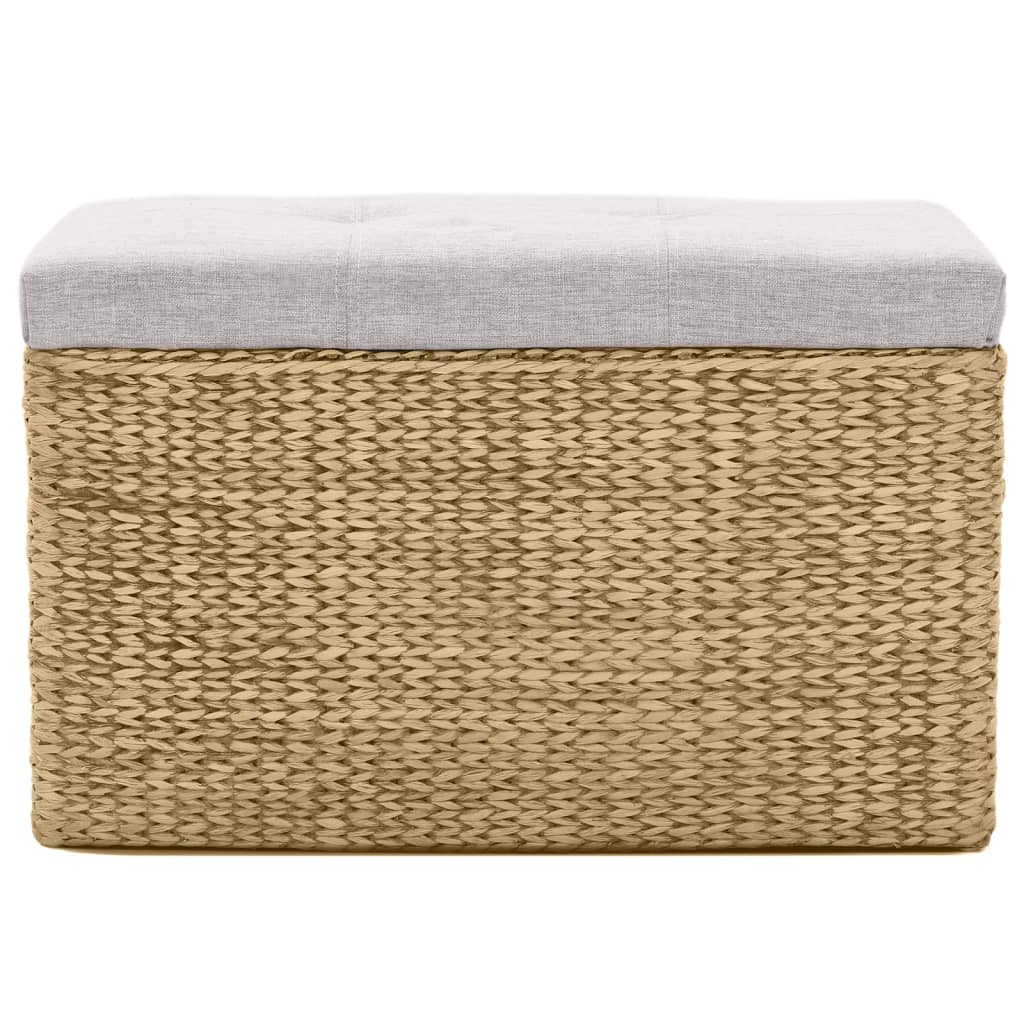 Banc avec 2 poufs Jacinthe d'eau Gris