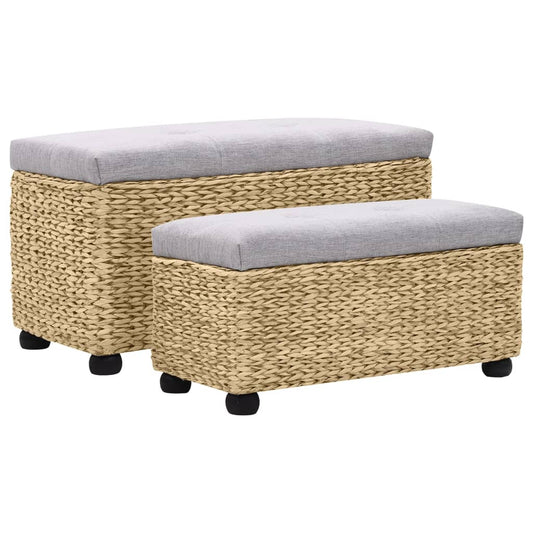 Ensemble de banc lot de 2 Jacinthe d'eau Gris