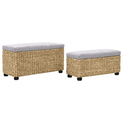 Ensemble de banc lot de 2 Jacinthe d'eau Gris