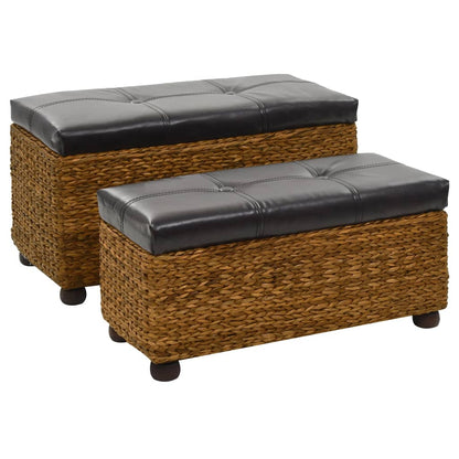 Ensemble de banc lot de 2 Jacinthe d'eau Marron