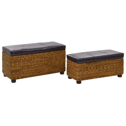 Ensemble de banc lot de 2 Jacinthe d'eau Marron