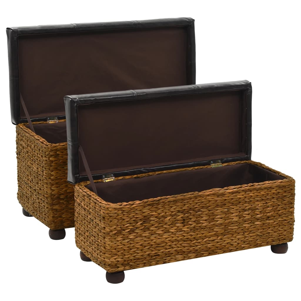 Ensemble de banc lot de 2 Jacinthe d'eau Marron